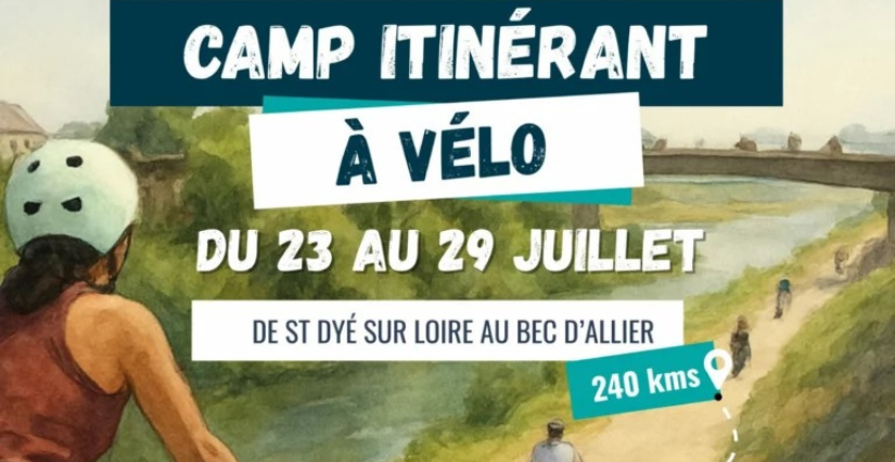 Camp itinérant à vélo cet été à la Maison de la Loire du Loir-et-Cher, près de Blois