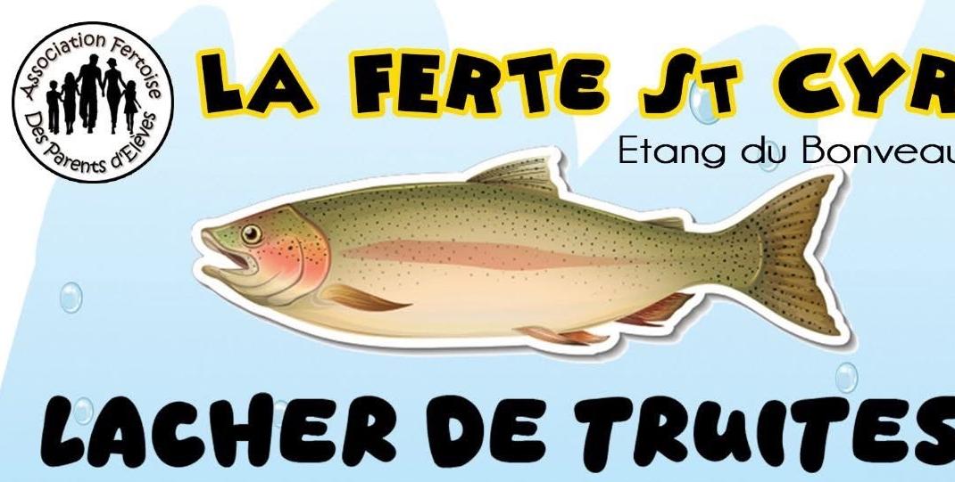 Lâcher de truites à l'étang du Bonveau à La Ferté-Saint-Cyr