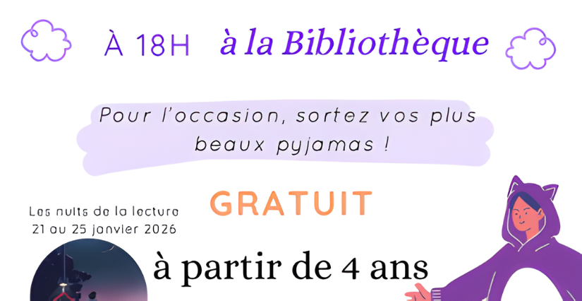 Soirée pyjama pour la nuit de la lecture à Villebarou