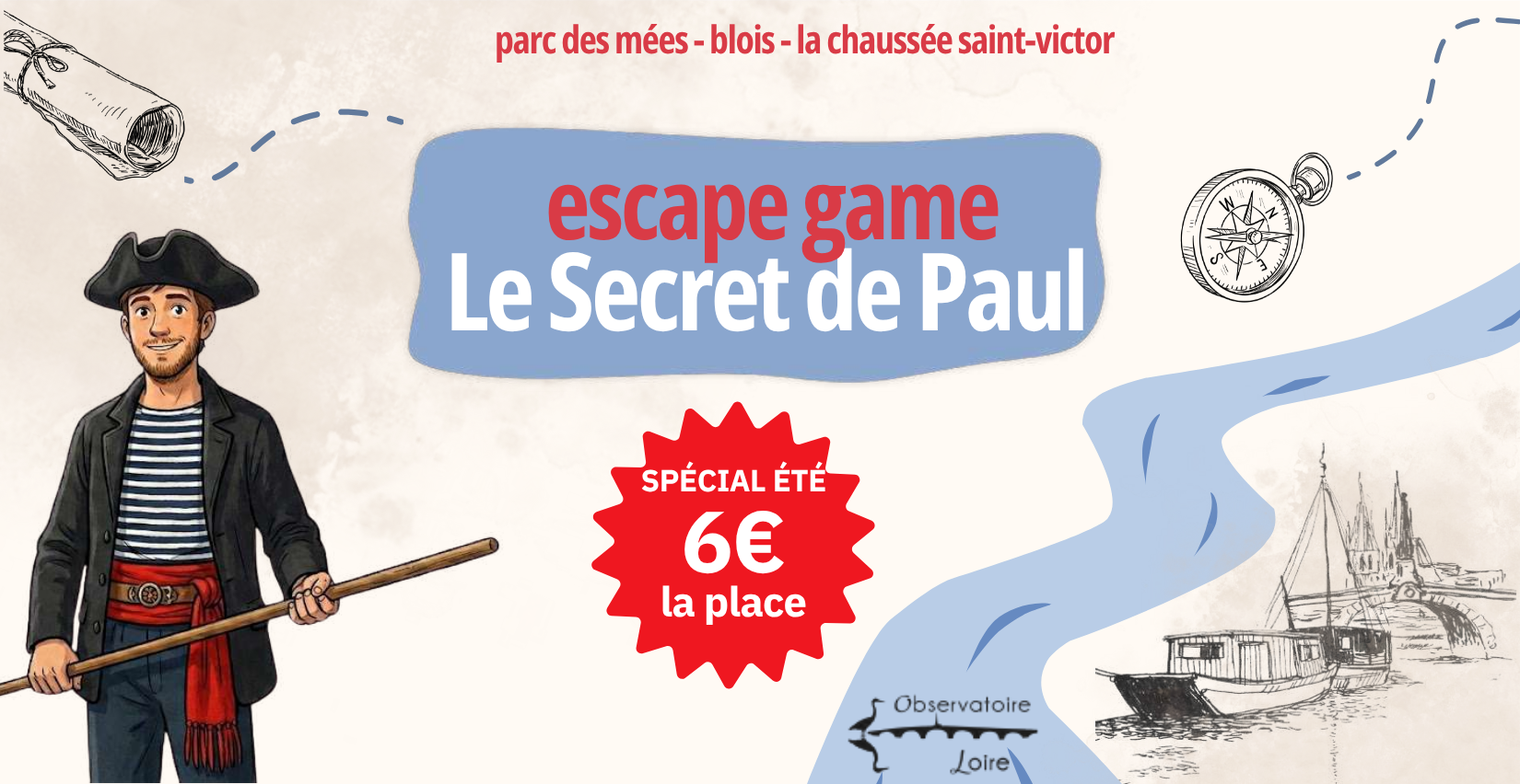 Escape Game "Le Secret de Paul" à 6 € tout l'été à l'Observatoire Loire
