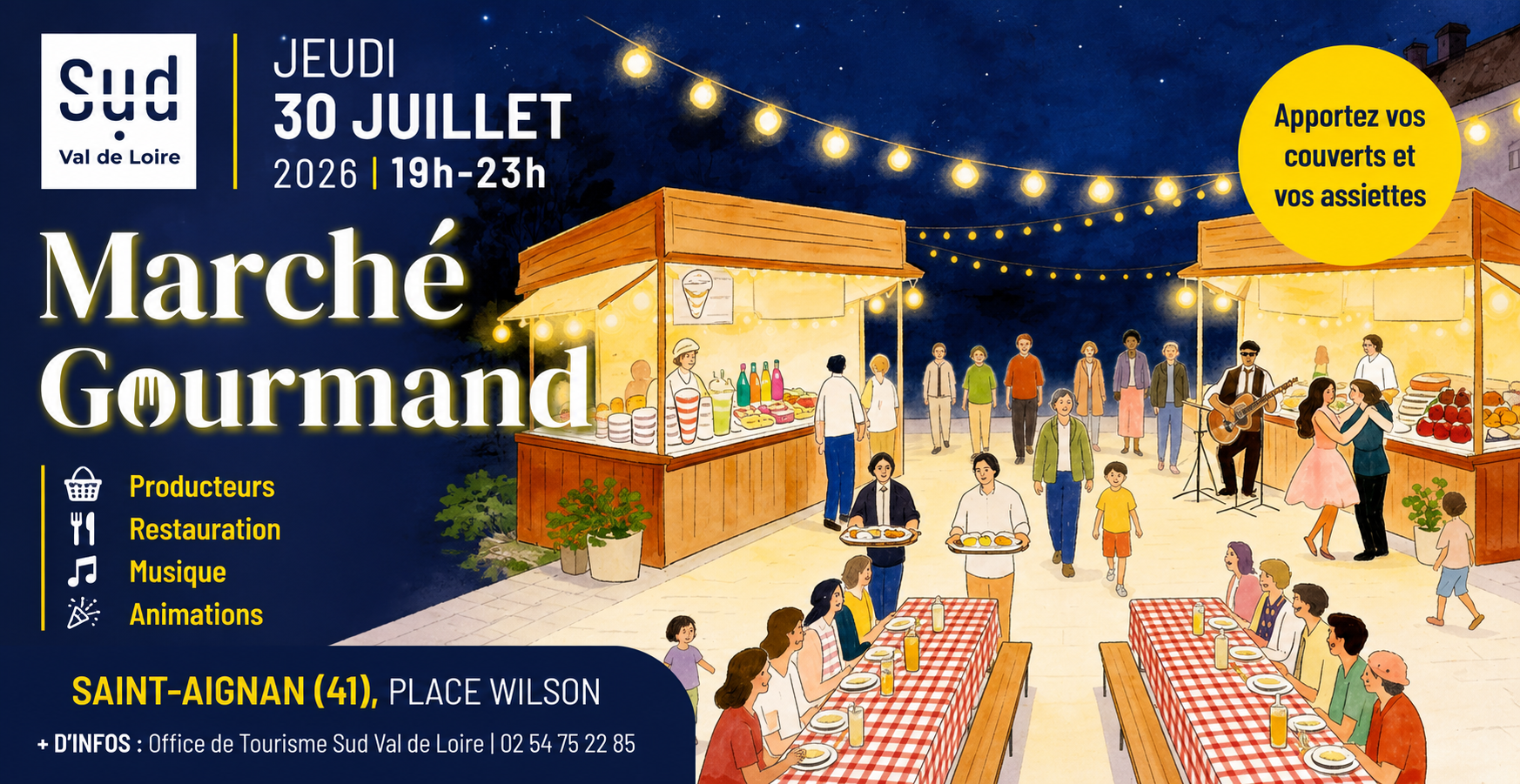 Le Marché Gourmand de la Vallée du Cher à Saint-Aignan